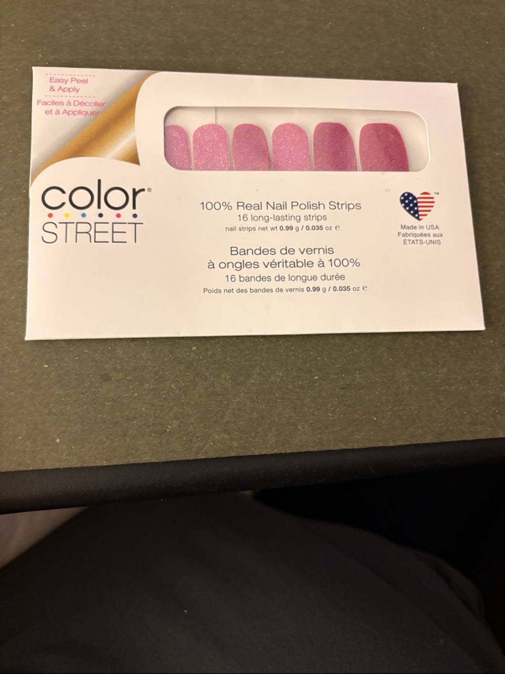 Color Street Pink Glitter Nail Strips - Czech Me Out
